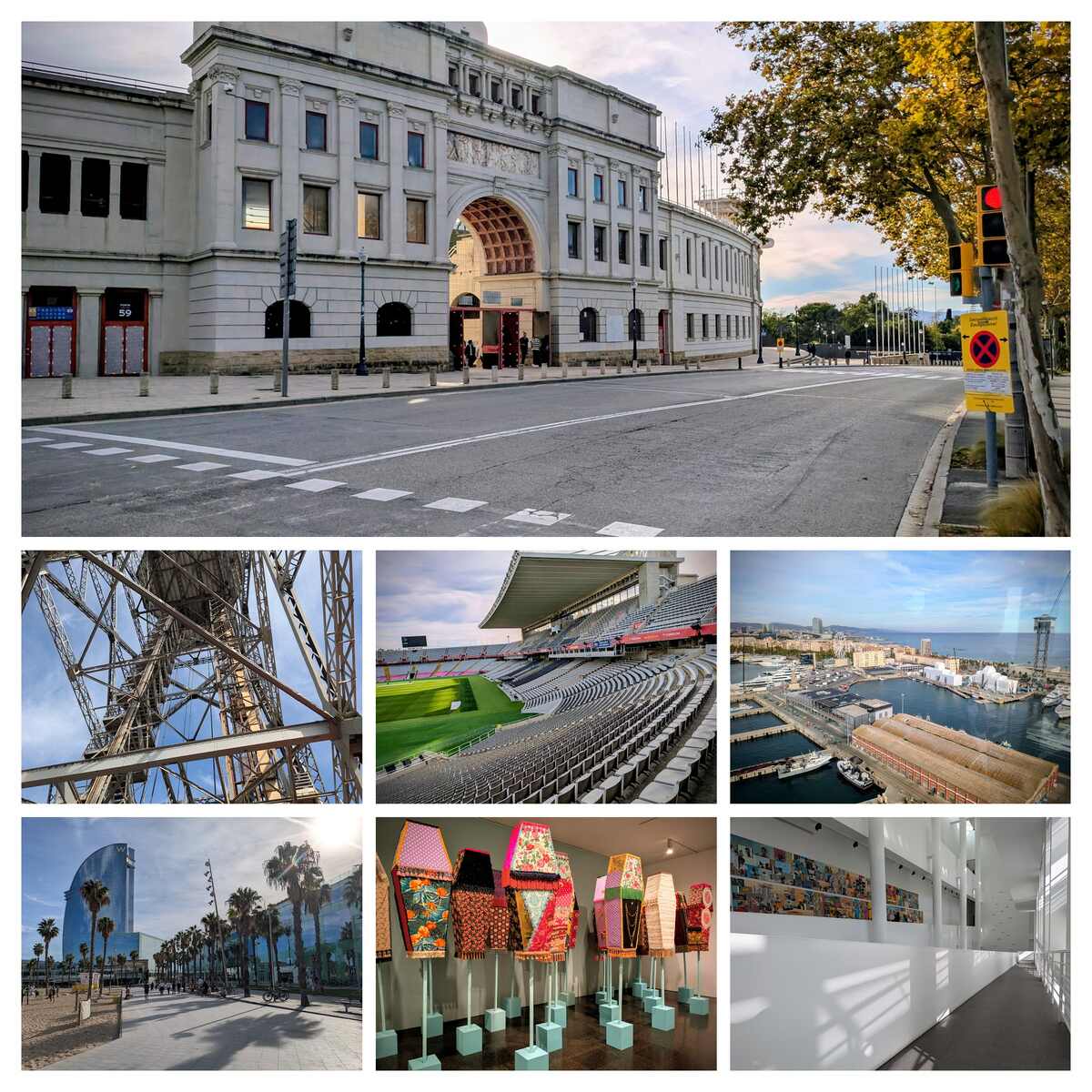 Collage of Barcelona photographs