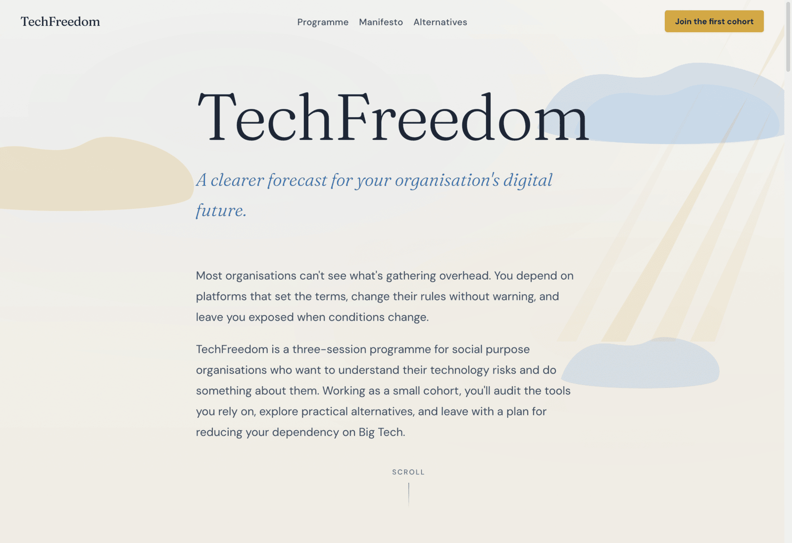 Screenshot of the TechFreedom site
