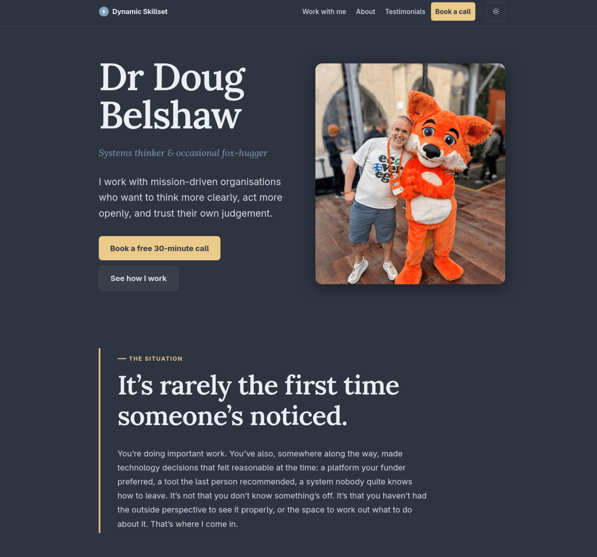 Screenshot of Dynamic Skillset website