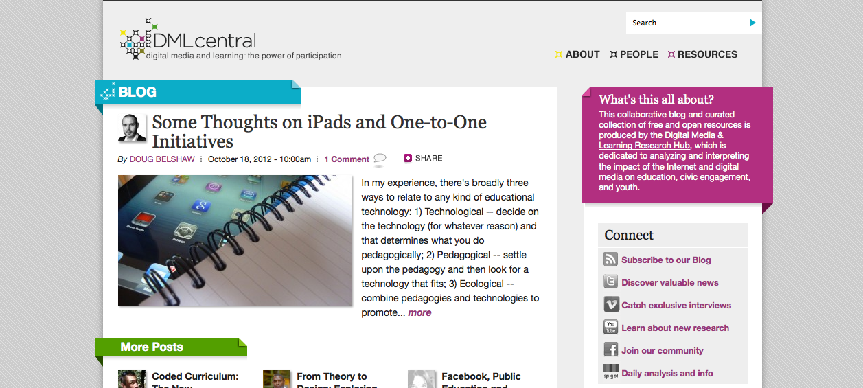 Some thoughts on iPads and one-to-one initiatives [DMLcentral]