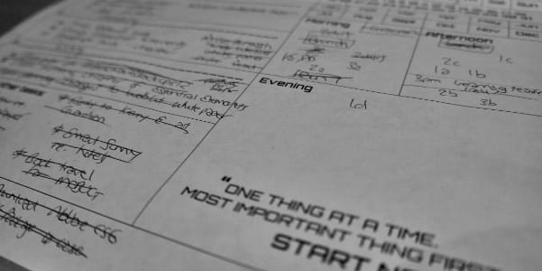 How I plan my working days. [RESOURCES]