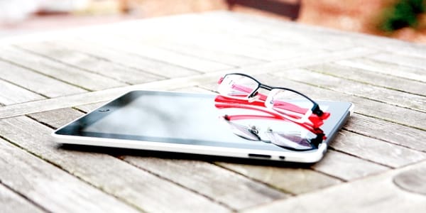 iPad and glasses