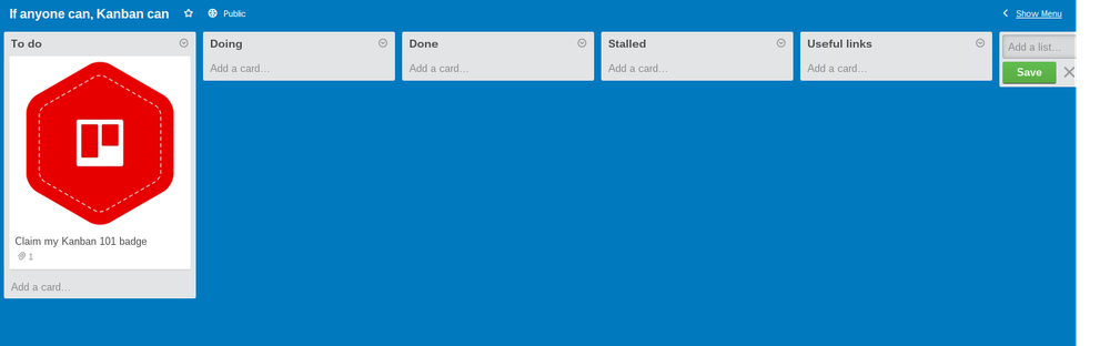 Trello Kanban header