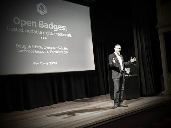 Doug presenting at Cambridge University