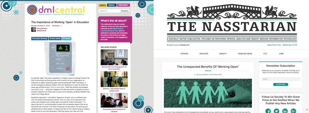 Working Open articles