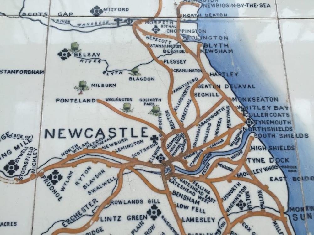 North East Railway - Old Network Tiling at Morpeth Station
