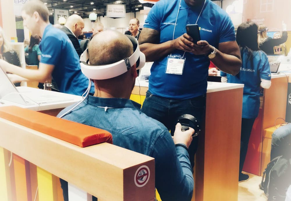 Stickerbombing at the Bett Show