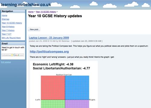 Google Sites - Announcements page