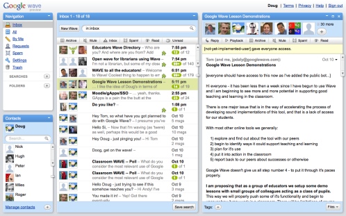Google Wave conversation