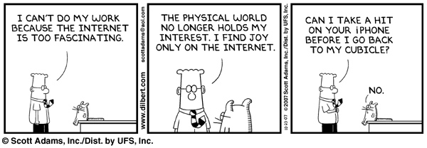 Dilbert on the fascinating internet