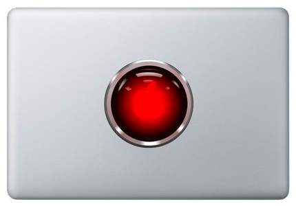 HAL-inspired MacBook decal