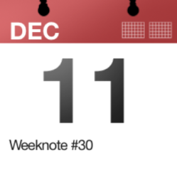 Weeknote #30