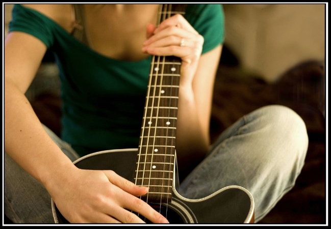 Sarah with guitar