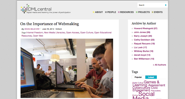 On the Importance of Webmaking