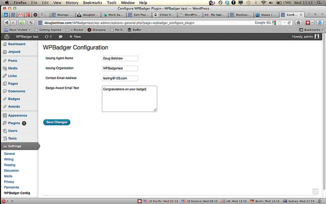 Configure WPBadger Configure WPBadger