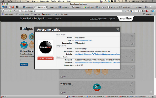 Badge in Open Badges Backpack Badge in Open Badges Backpack