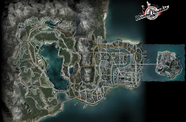 Burnout Paradise - map