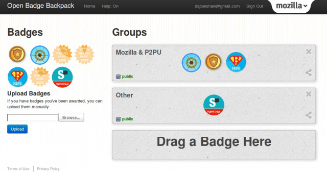 Doug Belshaw's Badge Backpack - July 2012