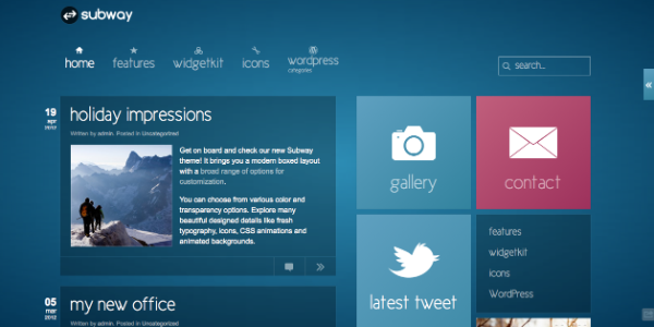 Subway Metro theme for WordPress
