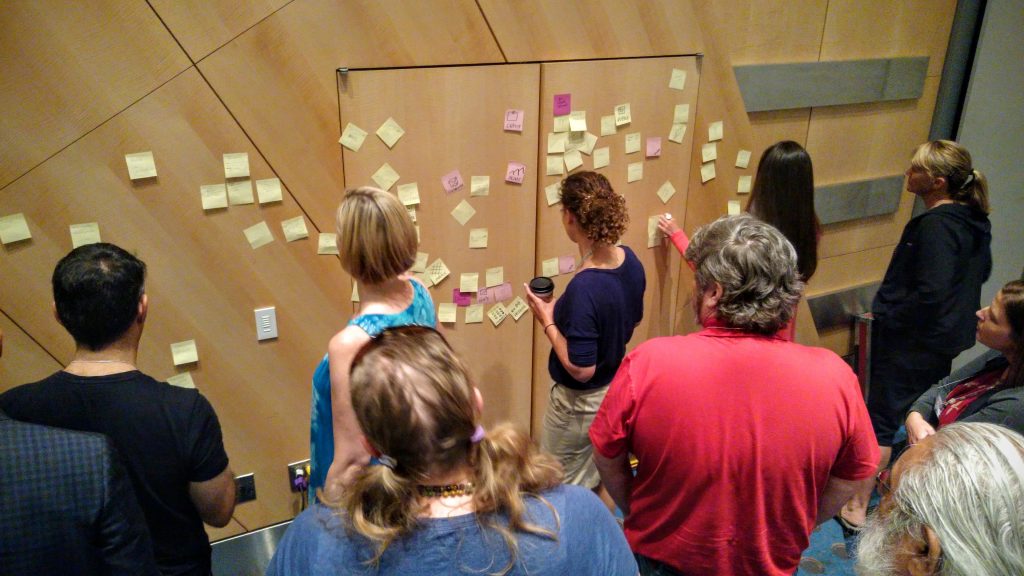 Participants busy doing activity