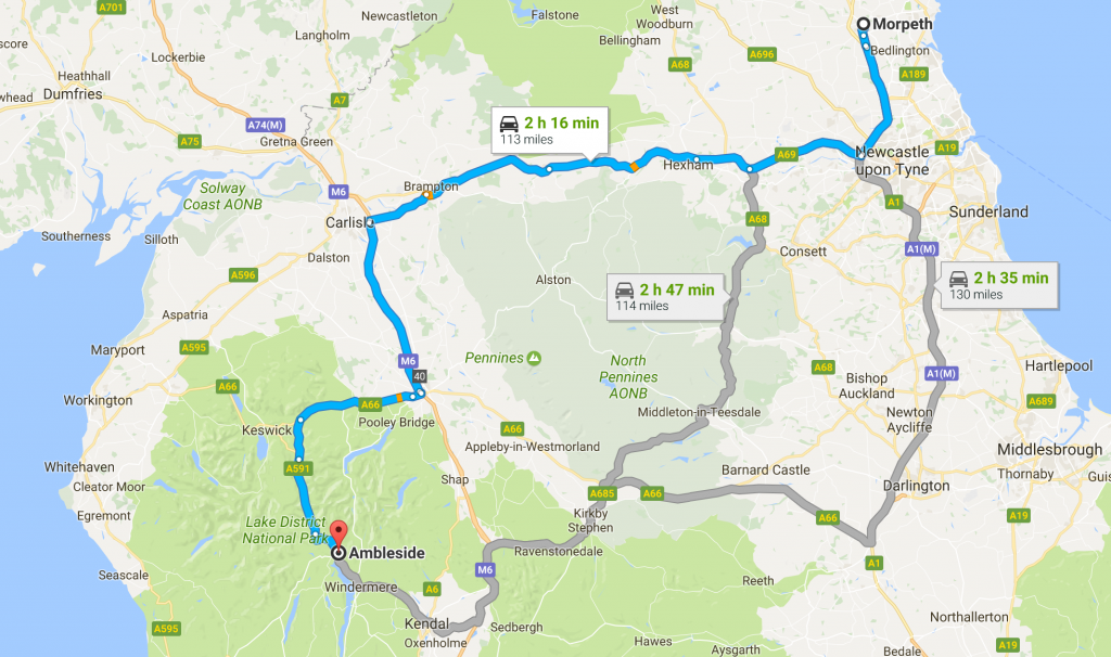 Journey to Ambleside