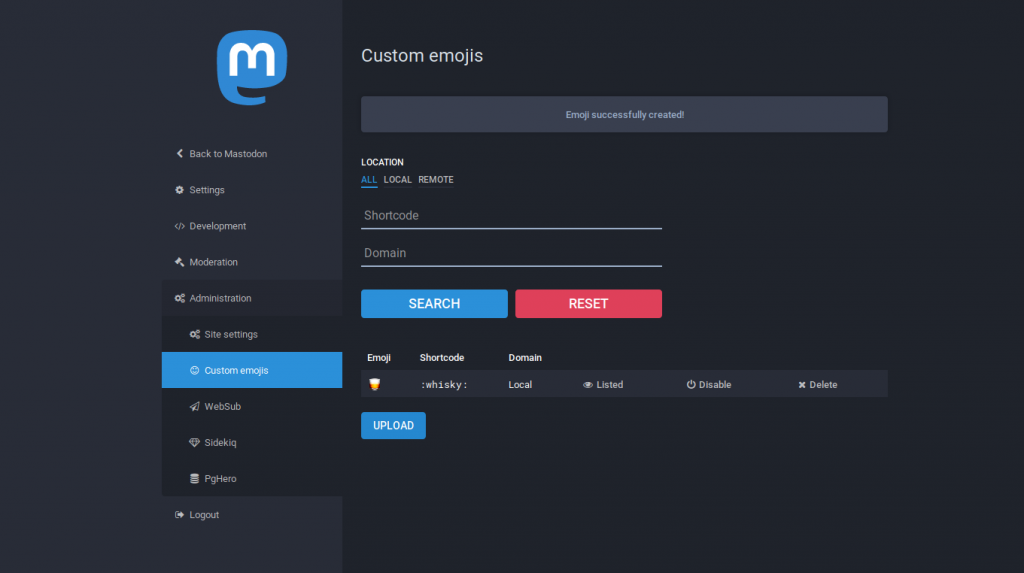 Mastodon - custom emojis