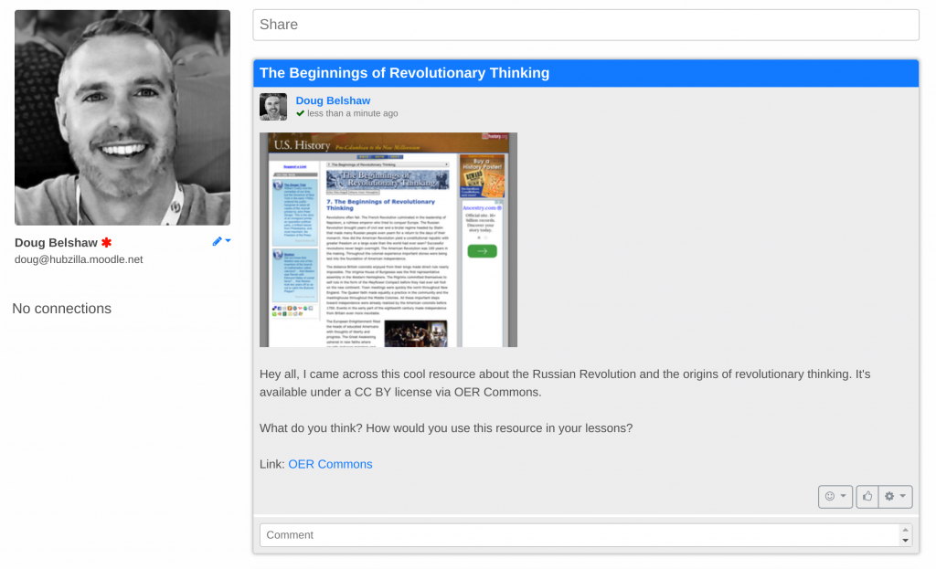 Hubzilla: share resources