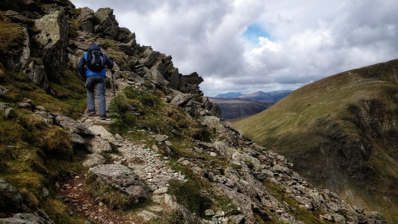 Climbing up Grisedale Pike
