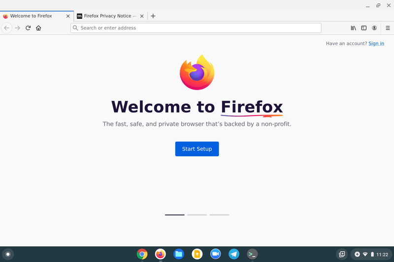 Firefox on Chrome OS