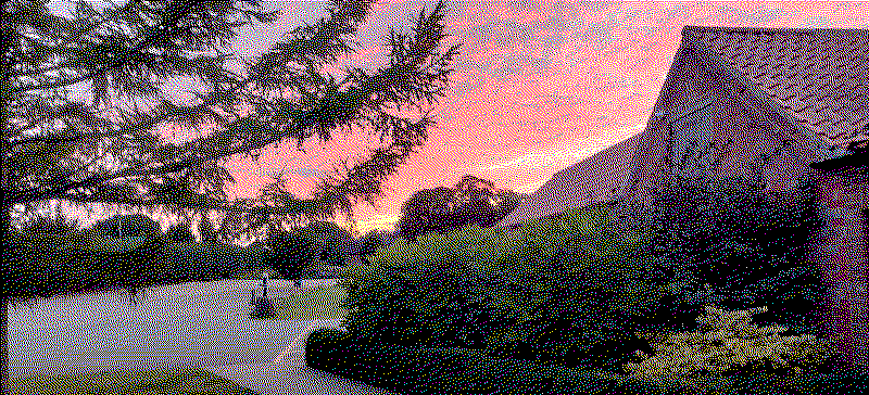 Red mackerel sky over rental property in Lincolnshire