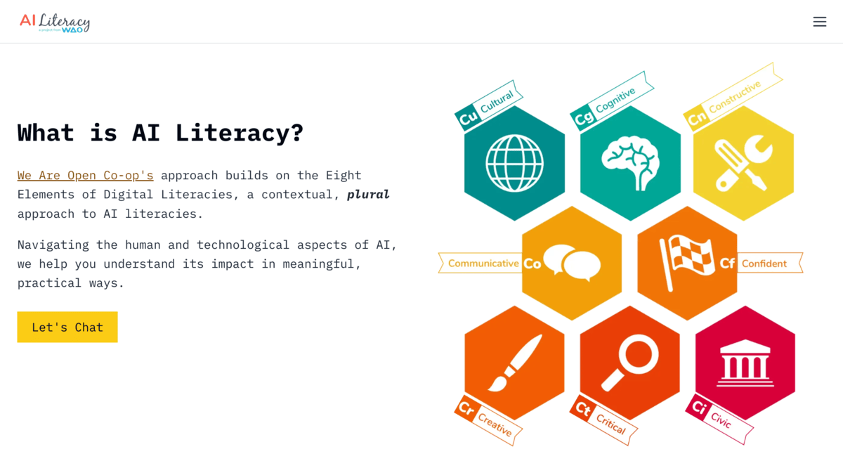 Screenshot of ailiteracies.fyi